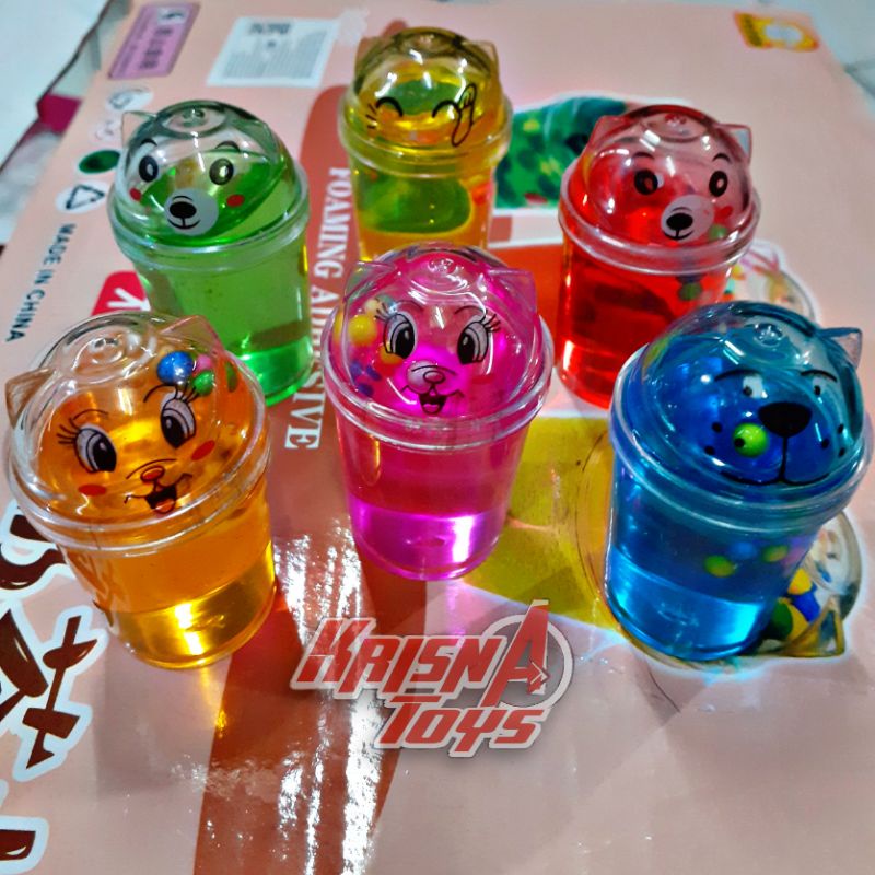 MAINAN ANAK SLIME JELLY KARAKTER ANIMAL/SLAIM JELLY LUCU isi 10pcs/pack