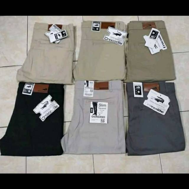 POPULER CELANA CHINO PRIA PREMIUM CASUAL SANTAI SEMI FORMAL TERMURAH HITAM ABU CREAM MOCCA 27-38