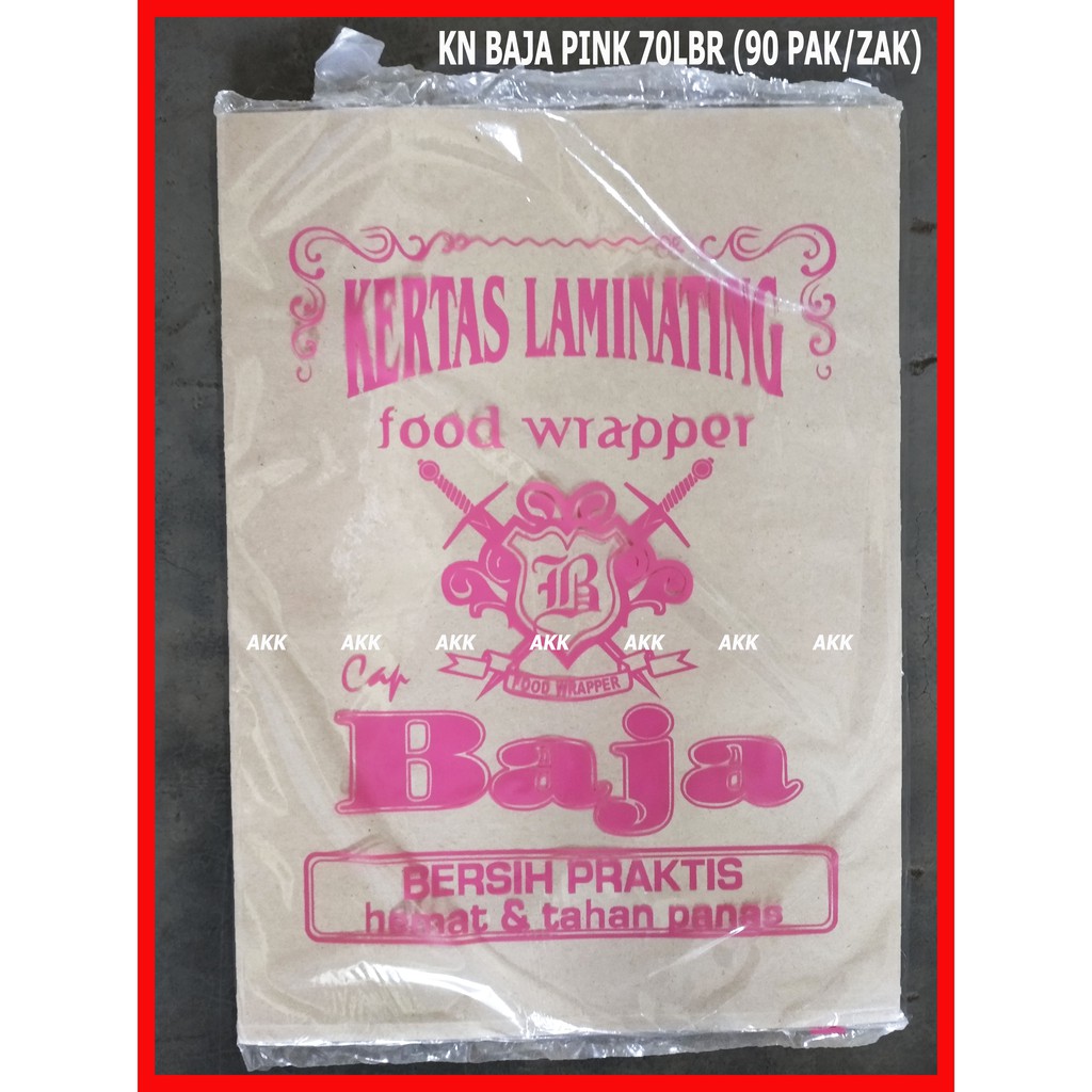 

Kertas Nasi Coklat / Kertas Minyak Baja Pink (70 Lbr)