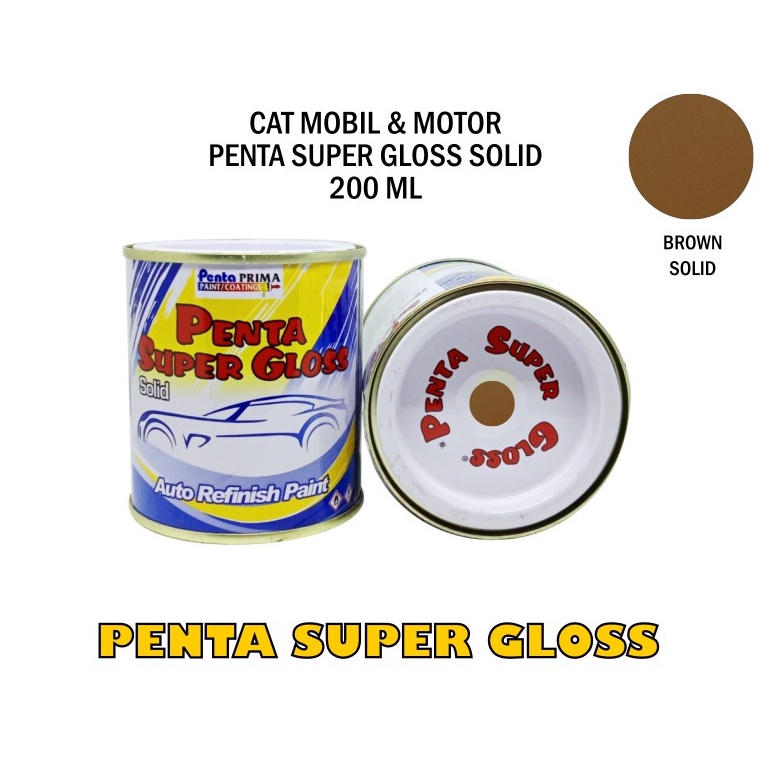 CAT PENTA BROWN 1301 200 gram - cat penta coklat - cat mobil coklat - cat motor coklat - cat penta super gloss coklat