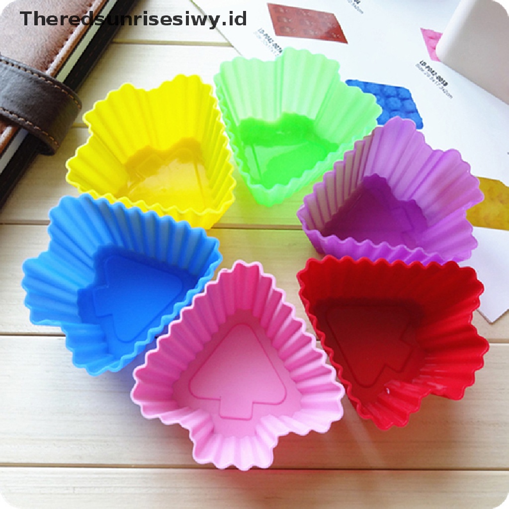 # Alat Rumah Tangga # 1pc Cetakan Cupcake / Muffin Bentuk Panah Bahan Silikon Warna Acak