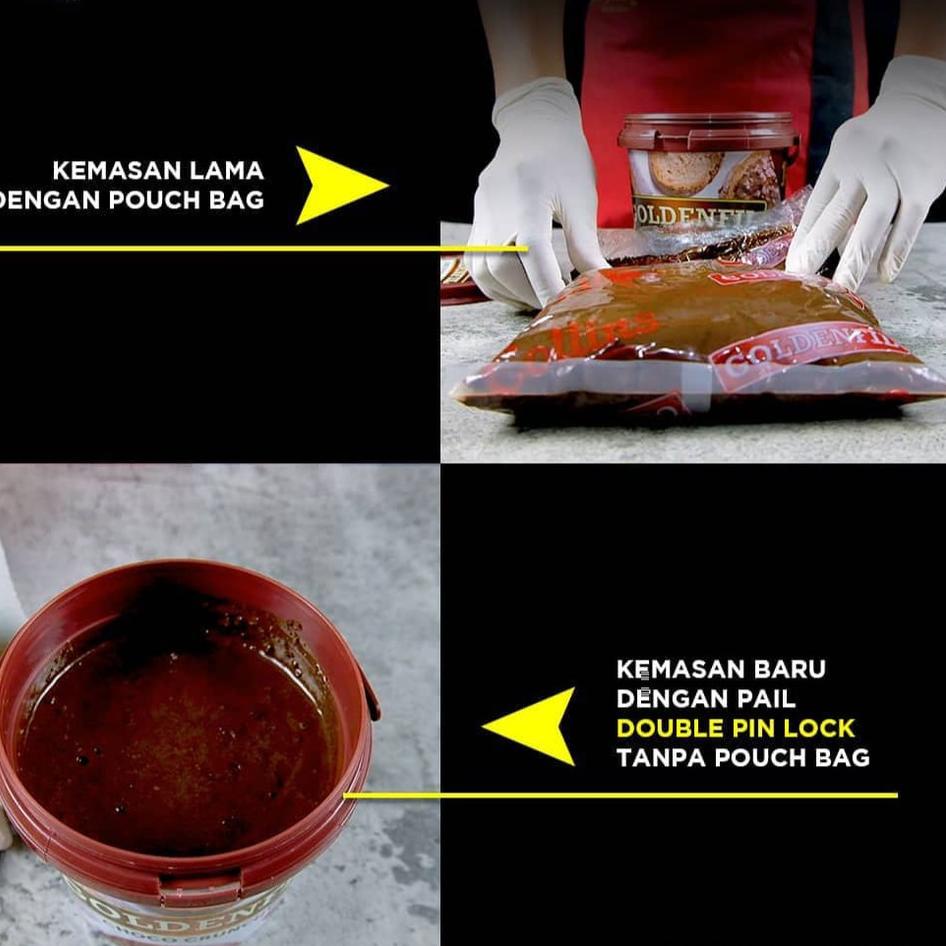 

BLP Goldenfil Strawberry Jam 1kg - Selai Buah Strawberry 50% Serat Buah ➾ ￣