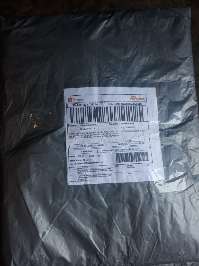 Tunik Respati Garis Baju Batik Kantoran Wanita Casual Formal Seragaman Kerja Katun Halus Kombinasi