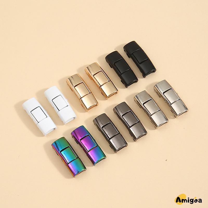 1 Set Tali Sepatu Magnet Simple Shoelace Magnetic Simple Lazy Tali Sepatu Elastis Bulat Karet Praktis - AG2