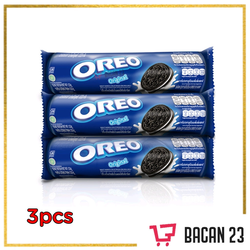 Oreo Biscuit Sandwich Original 133 gr x 3 Pcs