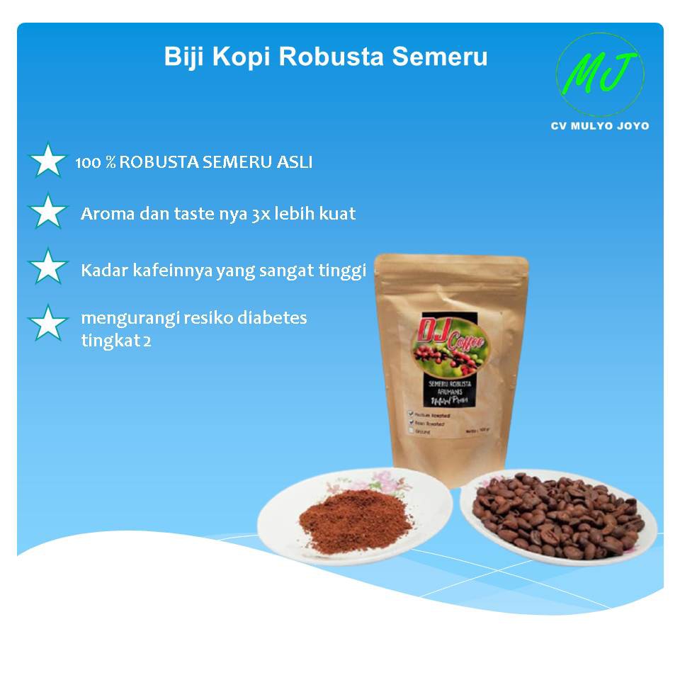 

biji Kopi Robusta Semeru Arumanis - Natural bean roasted - Kemasan 100 gr