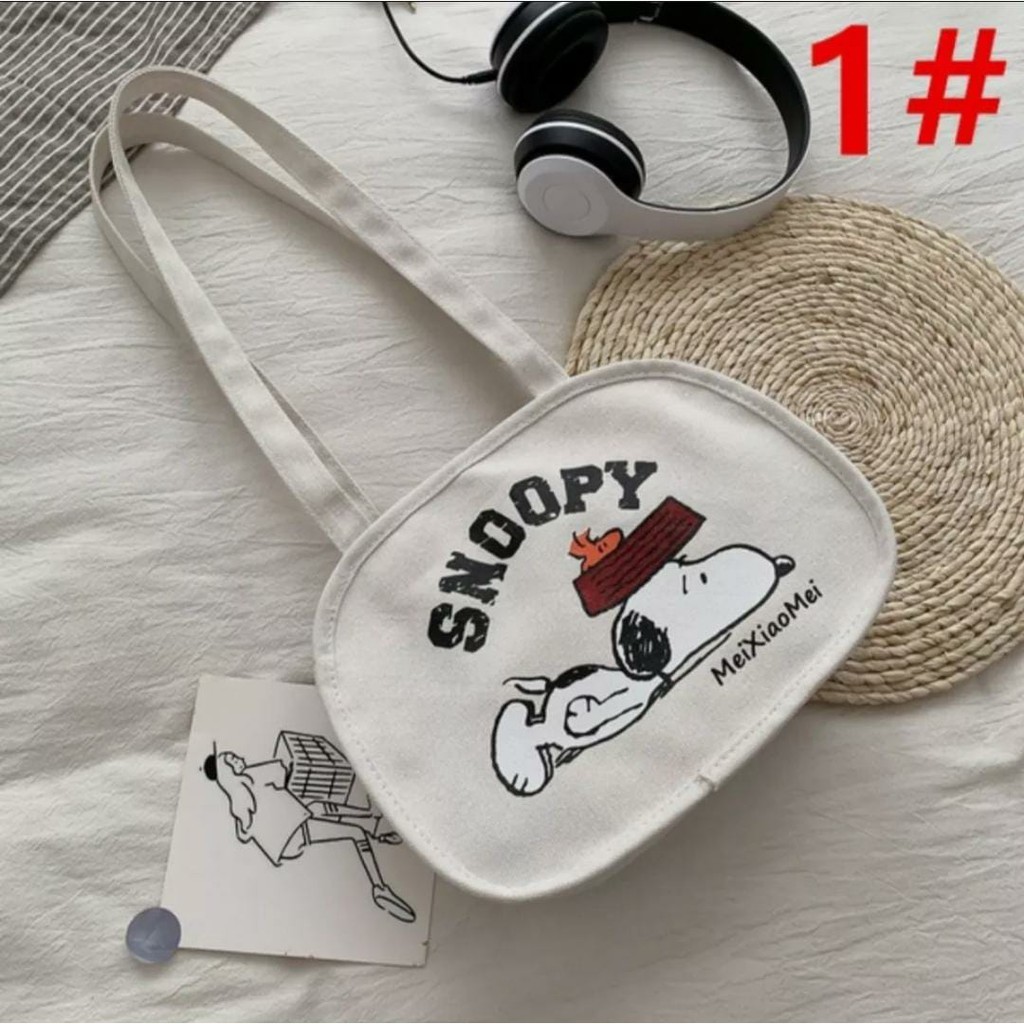 HANABI shoulderbag SNOOPY handbag tas tenteng tas totebag cewek tas murah tas lucu