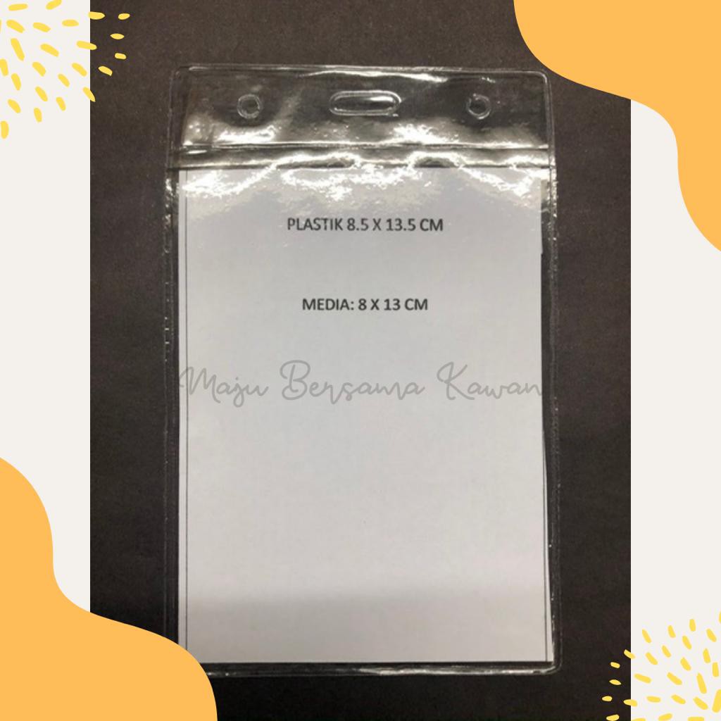 

Plastik Cover ID Card / Plastik Kartu Panitia / Plastik Name Tag Ukuran 8.5 x 13.5 Potrait (1 Pack)