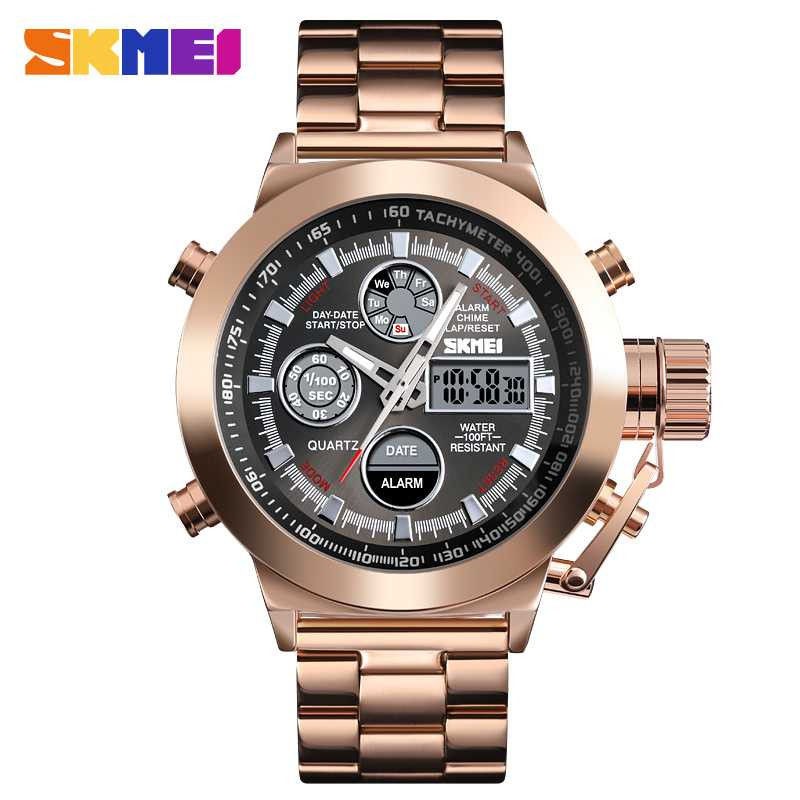 . SKMEI Jam Tangan Analog Chrono Pria Stainless Steel Strap - 1515..