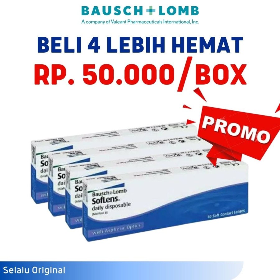 PROMO! SOFTLENS BAUSCH AND LOMB SOFTLENS BENING TRANSPARAN HARIAN DAILY READY MINUS MATA SENSITIF