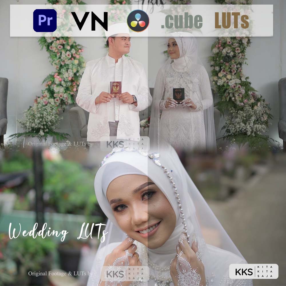 (Bisa VN) Wedding Indonesia KKS 1 LUTs LUT Premium Preset Premiere Pro VN Davinci Android PC Laptop iOS-0