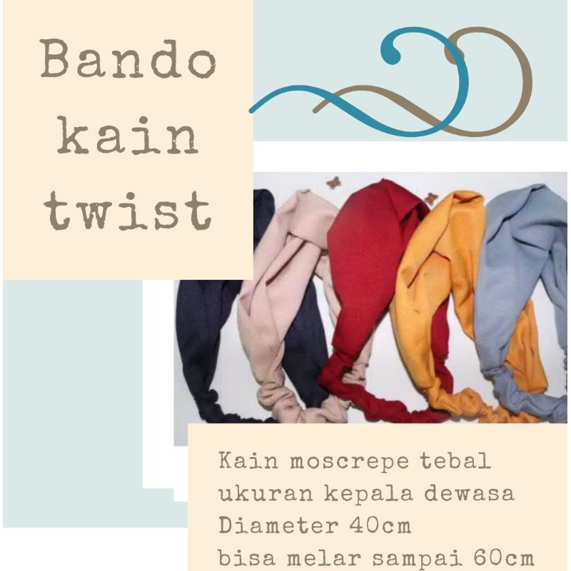 Headband wanita dewasa/bandana/bando kain ala korea