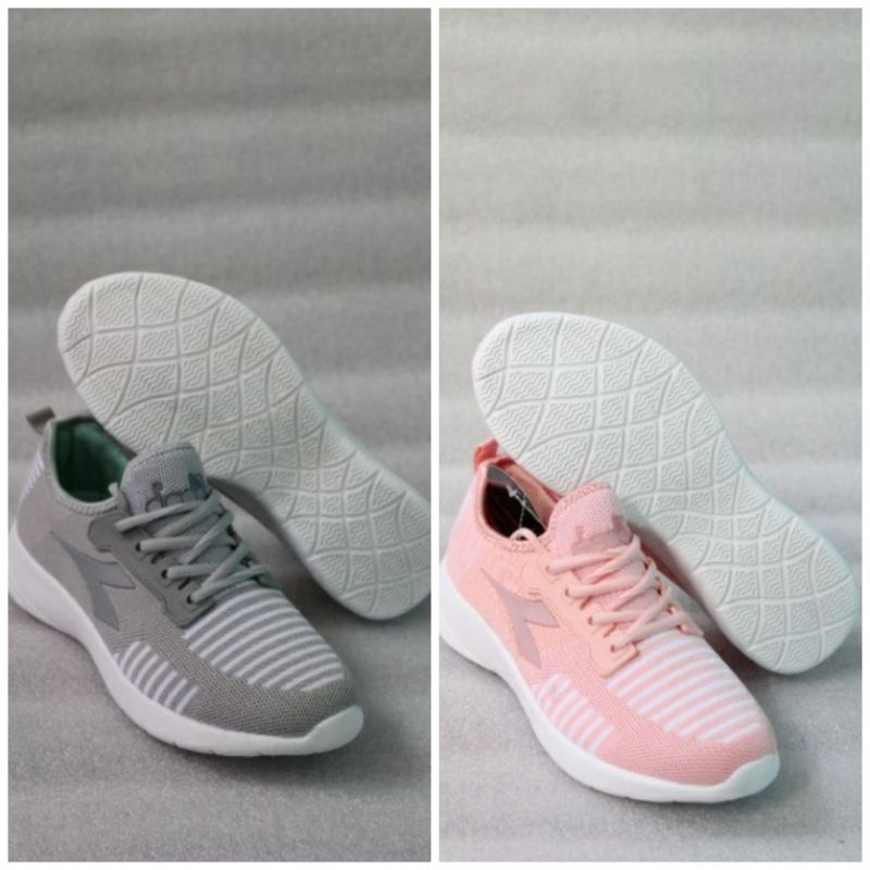 Sepatu Running Diadora Jezza (Women) Grey - Pink