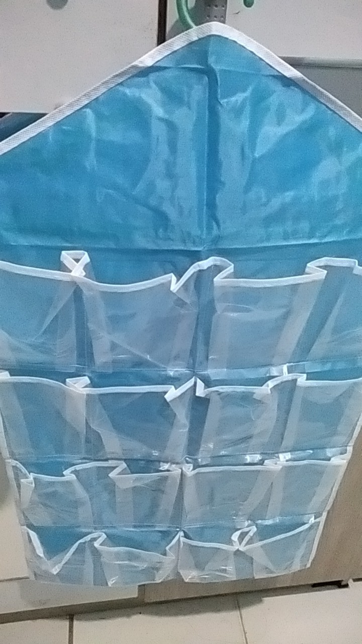 Pouch Hanging Organizer 16 Sekat Korean Underwear Pouch Rak Gantung Serbaguna