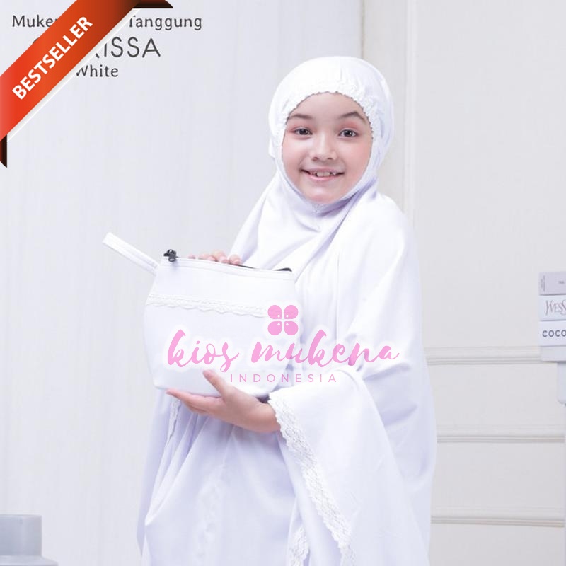 Mukena Anak SD Umur 5 6 7 8 9 10 11 12 Tahun Mukena Katun Anak Mukena Tanggung Polos Adem Clarissa T