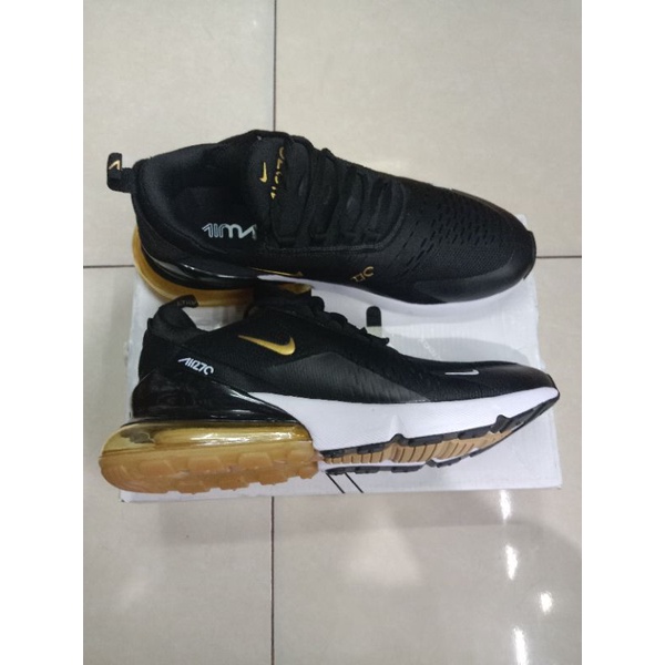 SEPATU NIKE _AIR MAX 270 ORIGINAL/ SEPATAU NIKE BLACK GOLD IMPORT