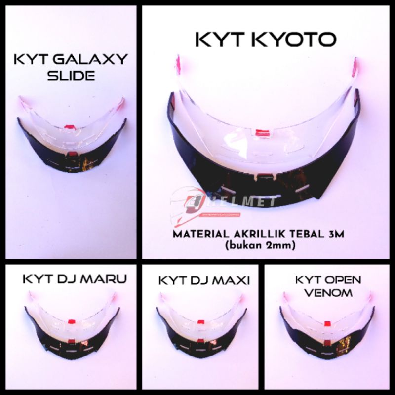 Spoiler Helm Kyt Kyoto Open Venom Galaxy Slide Dj Maru Dj Maxi Aksesoris Helm Half Face