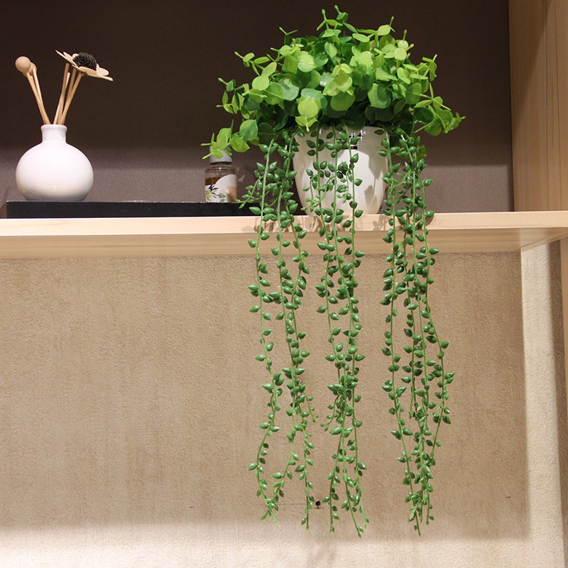 Kunataruma Daun Rambat Plastik Tanaman Hias Indoor Pot Bunga Artificial Dekorasi Aglonema Kering