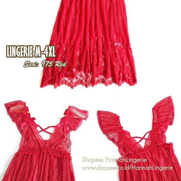 Transparan Lingerie L XL XXL 4X, Baju Tidur Premium Seksi Cantik Hot Ukuran Besar Jumbo Big Size 975