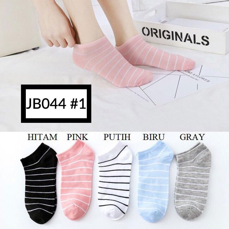 Kaos Kaki Pendek Semata Kaki Ankle IMPORT Kaos Kaki Ankle Garis Warna Kaos Kaki Perempuan