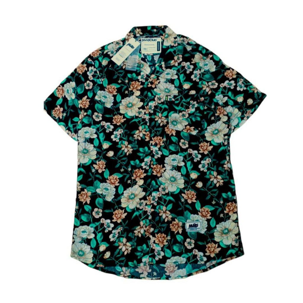 SHIRT / KEMEJA PANTAI NEVERDEAD FLORAL GREEN
