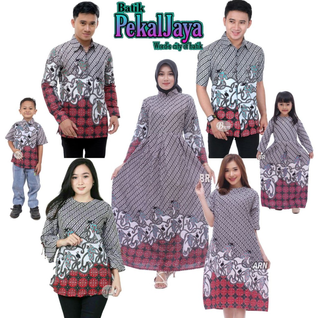 COUPLE BATIK SARIMBIT KELUARGA • COUPLE KELUARGA • COUPLE FAMILY • SAROJA BATIK FASHION
