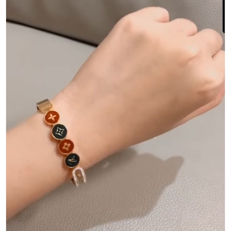 Gelang Titanium asli motif elv bahan tebal Stainless steel anti karat anti alergi Gelang Branded GG01