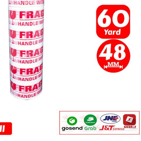 

Lakban Fragile Putih KSATRIA Tape 60 Yard (1 Slop)