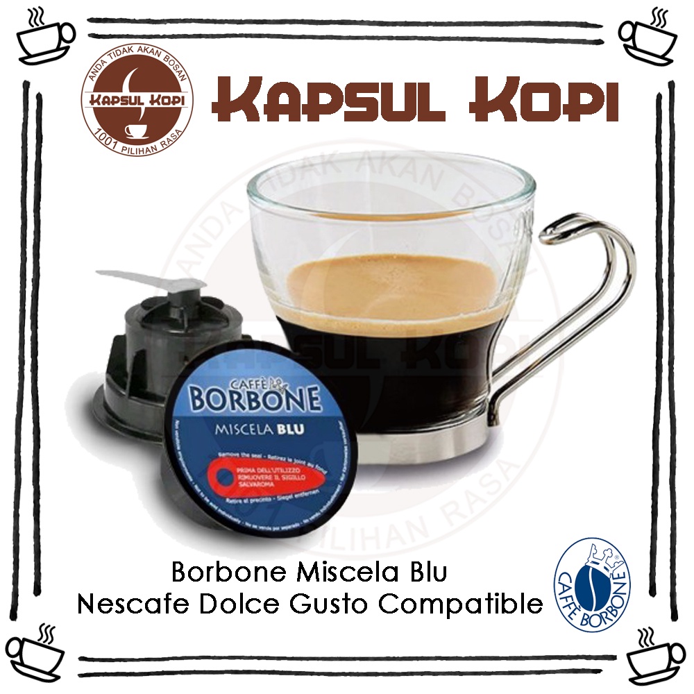 

Ecer Borbone Blu Blue Blend Kapsul Kopi Nescafe Dolce Gusto Compatible
