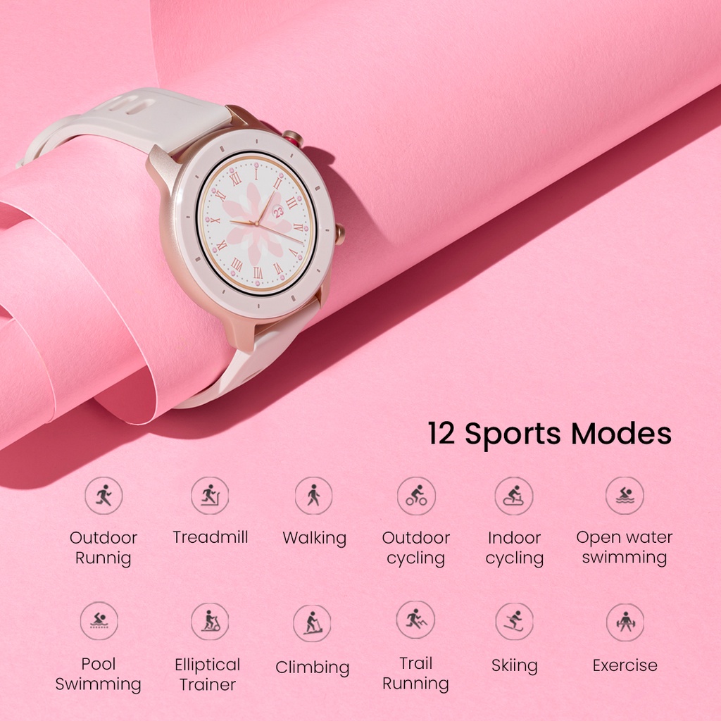 Amazfit GTR 42 Smart Watch GPS Zepp Smartwatch Music 12 Days Battery 5ATM Man Woman 42mm For Android IOS Jam Tangan Pintar-3