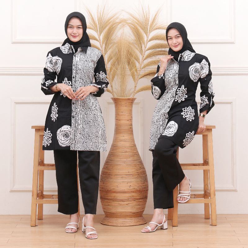Baju batik model tunik
