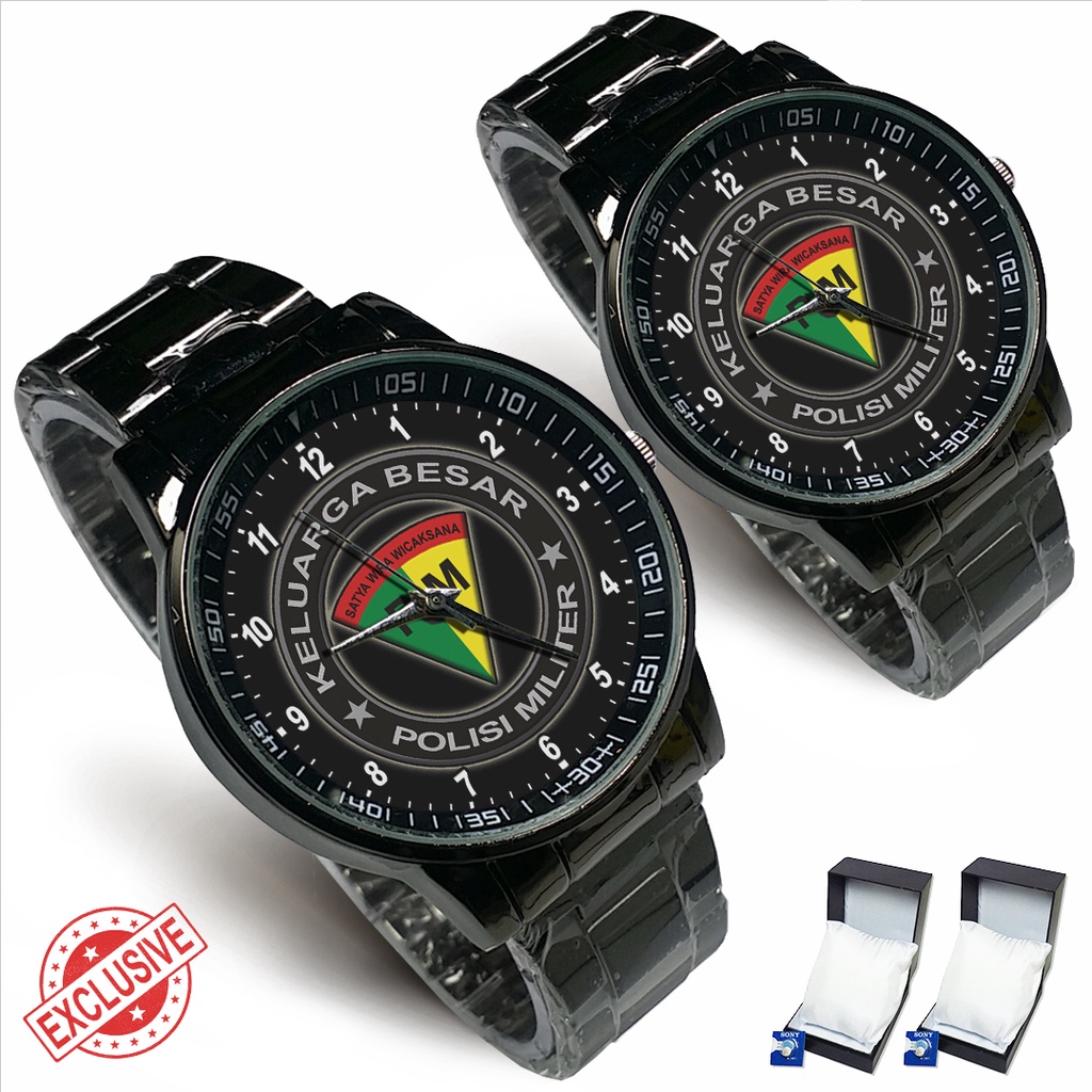 Jam Tangan Rantai Couple KEL BESAR POLISI MILITER (Awesome)