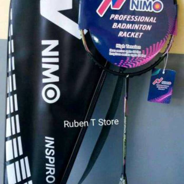 FLASH SALE Raket Badminton Original 30 Lbs Nimo Inspiron+ tas + grip