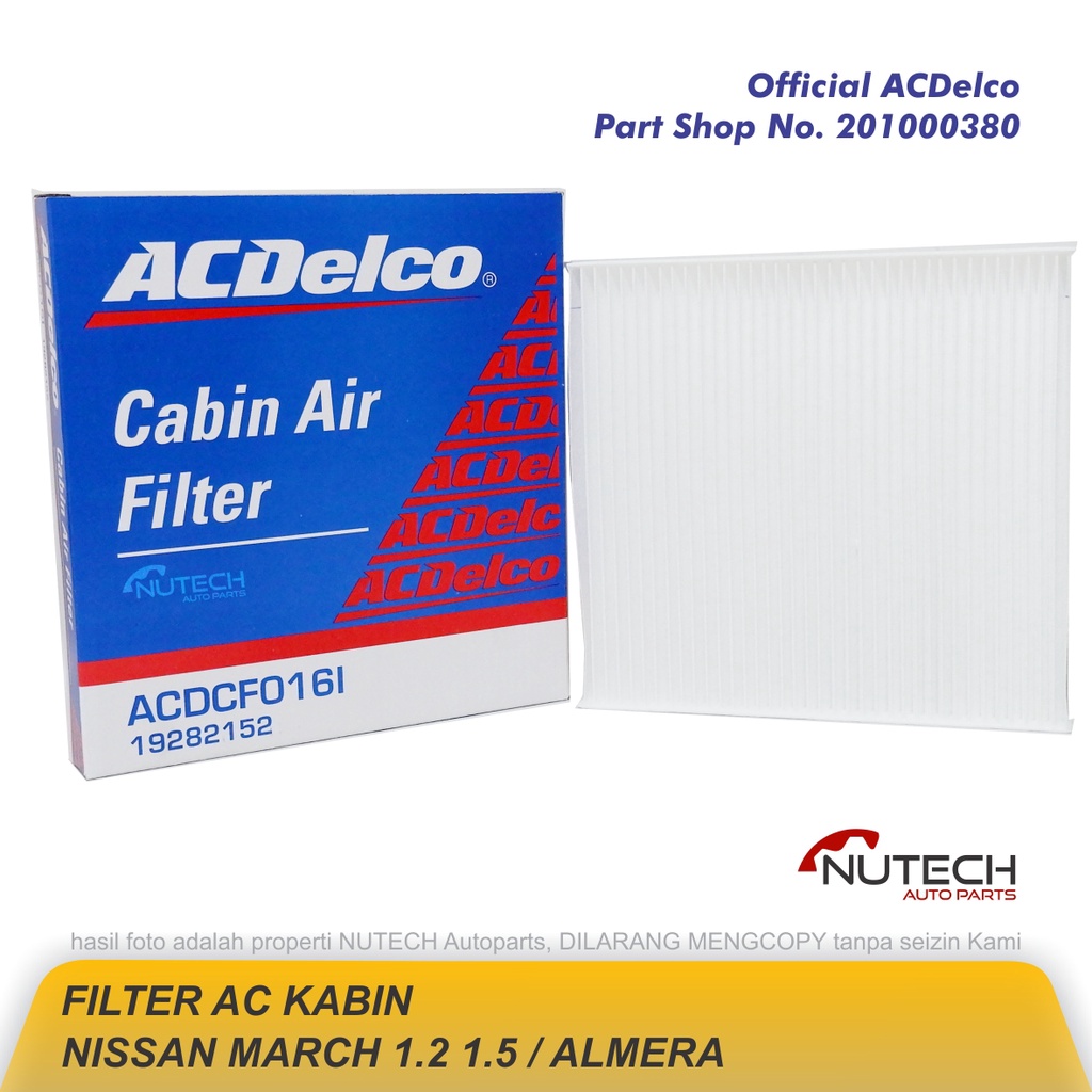 Filter AC Kabin Cabin Nissan March 1.2 1.5 Almera ACDelco ORI