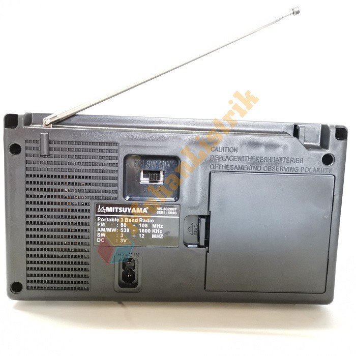 Radio Klasik Mitsuyama MS4020BT Antena 2 Band AM FM Portable