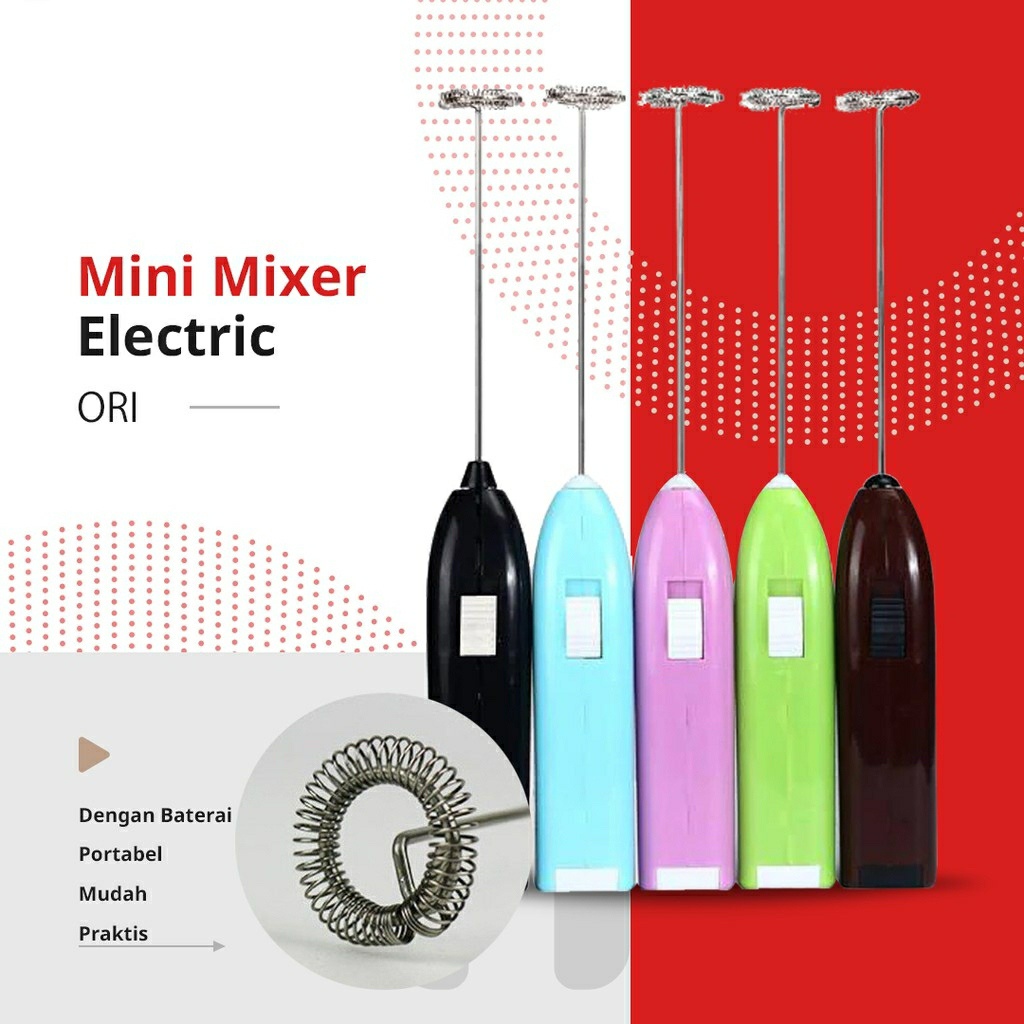 Mini Hand Mixer Portable Serbaguna Pengocok Telur Pengaduk Kopi