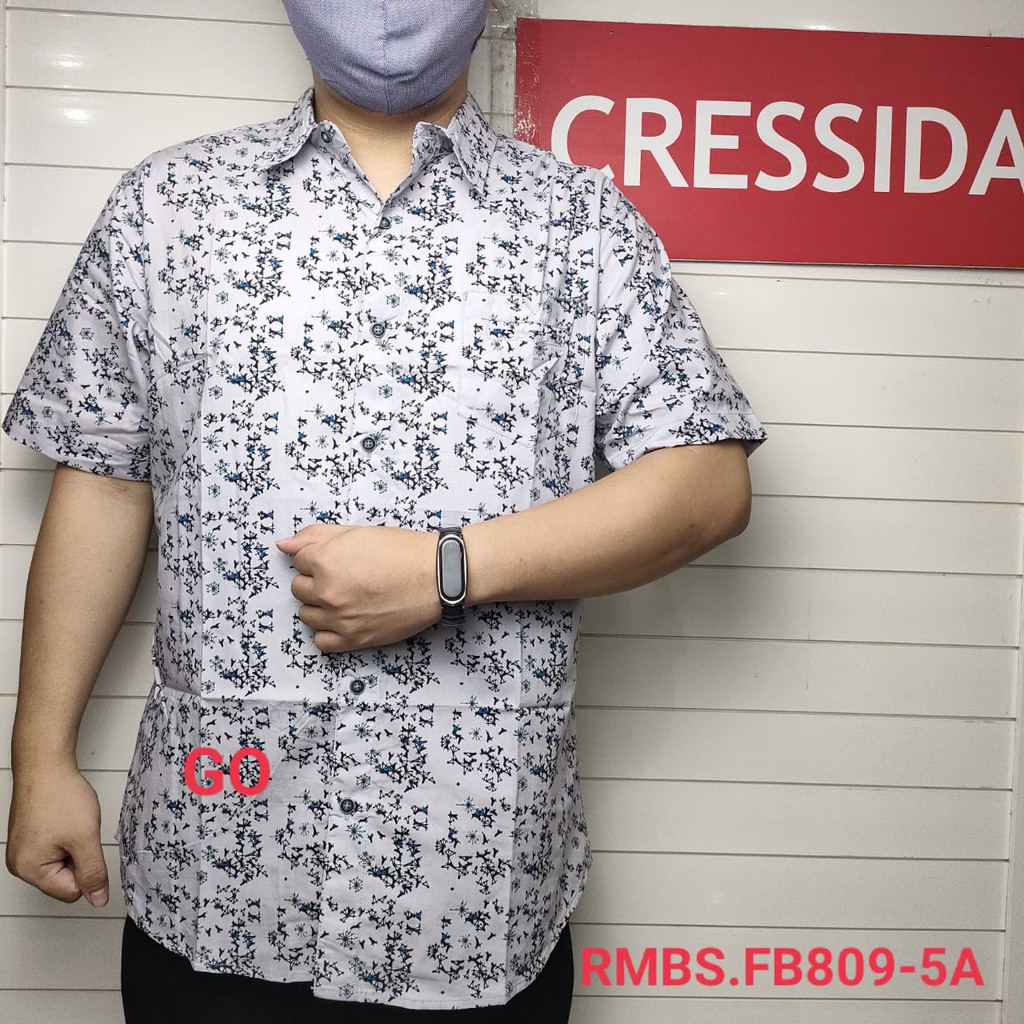 gof CRESSIDA KEMEJA PRIA JUMBO Kemeja Casual Kemeja Lengan Pendek