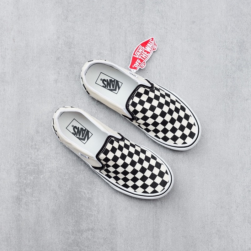 asher white checkered vans