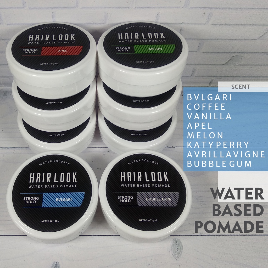 Pomade Waterbased Travel Size 55gr / Grosir Termurah / Free Sisir Rambut / Hair Look Pomade