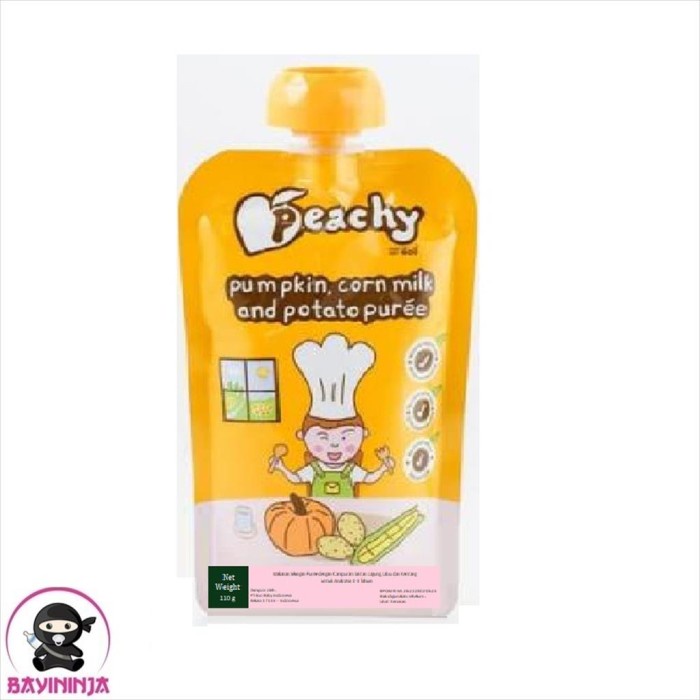 

PEACHY Fruit Veggie Puree Bubur Bayi 110 g - Pumpkin Corn T-Ninjabayi 01