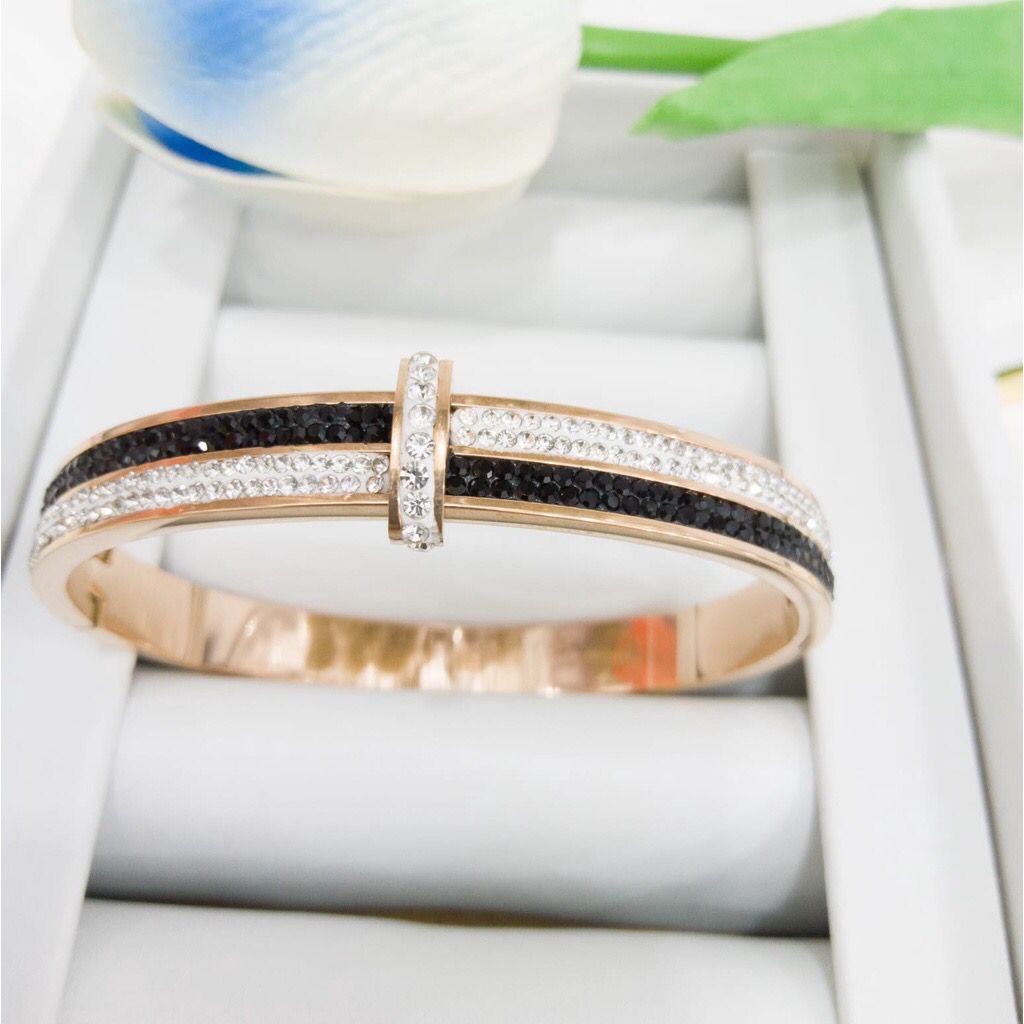 Gelang Bangle Titanium Asli Anti Karat Wanita Ori / Gelang Titanium / Gelang Titanium Korea Import