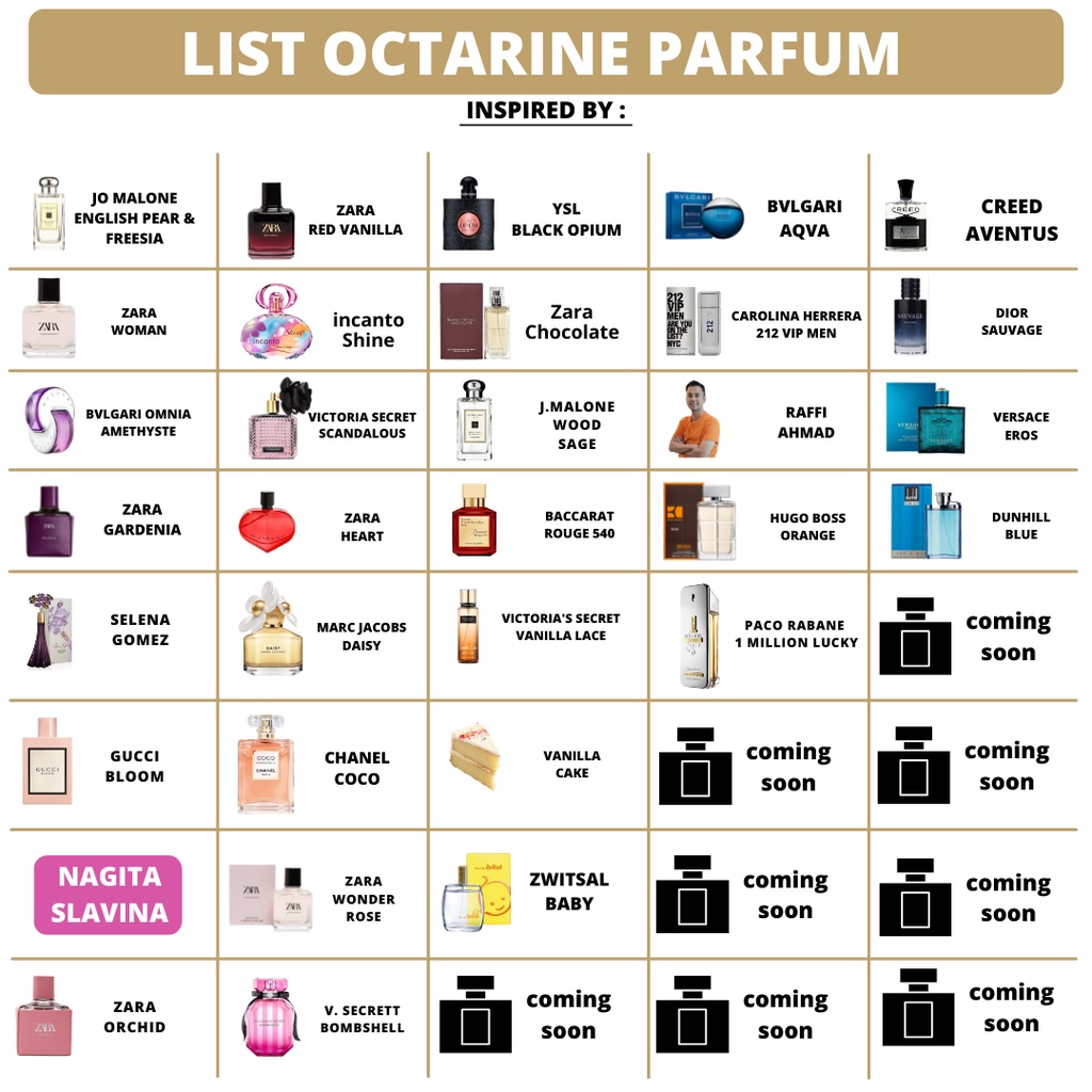 Octarine - Parfum Wanita Pria Tahan Lama Aroma Segar Bunga Melati Inspired By JASMINE MELATI | Parfume Farfum Perfume Minyak Wangi Cewek Cowok Murah Original