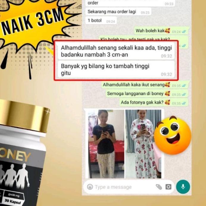 『8.8 Promo』 (BISA COD) BONEY PENINGGI BADAN HALAL DAN BPOM BONEY PENINGGI BADAN 100% ORIGINAL ??