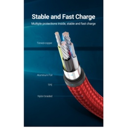 Vention Kabel Micro USB 90 Degree Angle Fast Charge for Smartphone - 3A Grey Siku, 1 Meter