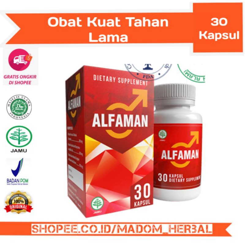 (Terlaris) Alfaman Asli Obat Kuat Stamina Pria Original