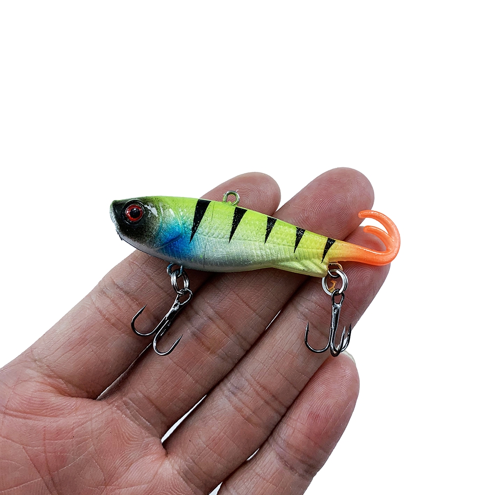 1 Pc Umpan Pancing VIB Lembut Ukuran 7cm / 13g