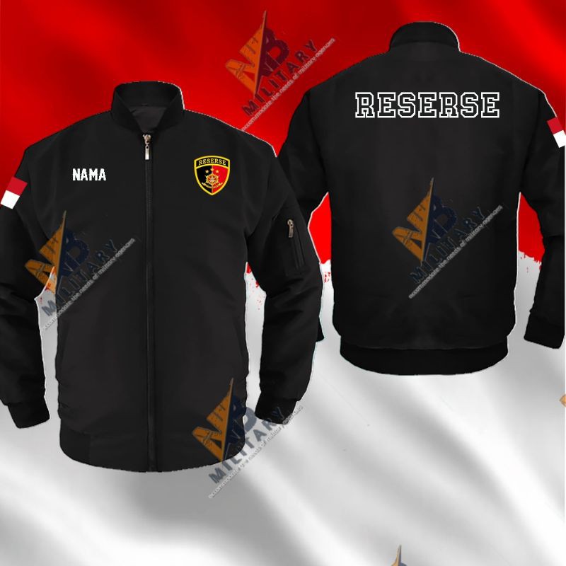 JAKET BOMBER/INSTANSI/SWEATSHIRT RESERSE POLRI
