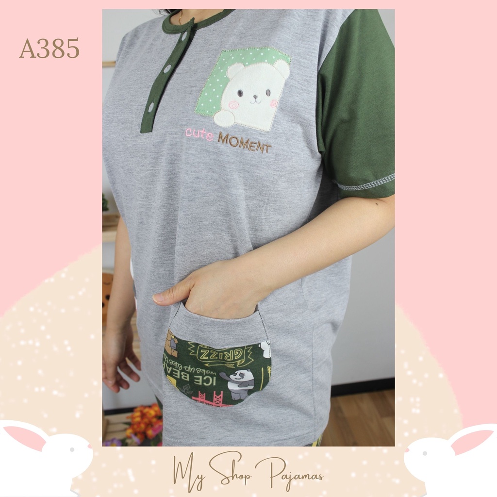 BAJUTIDUR PIYAMA BIGSIZE ALL SIZE JUMBO XL 2L TANGAN LENGAN PENDEK CELANA PANJANG ANNE CLAIRE BABYDOLL SETELAN WANITA DEWASA SLEEPWEAR PAJAMAS CP CPBIG-7