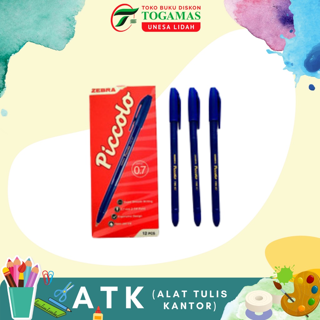 

BALLPEN ECER PICCOLO FINE 0.5 SEMI GEL ZEBRA BLUE