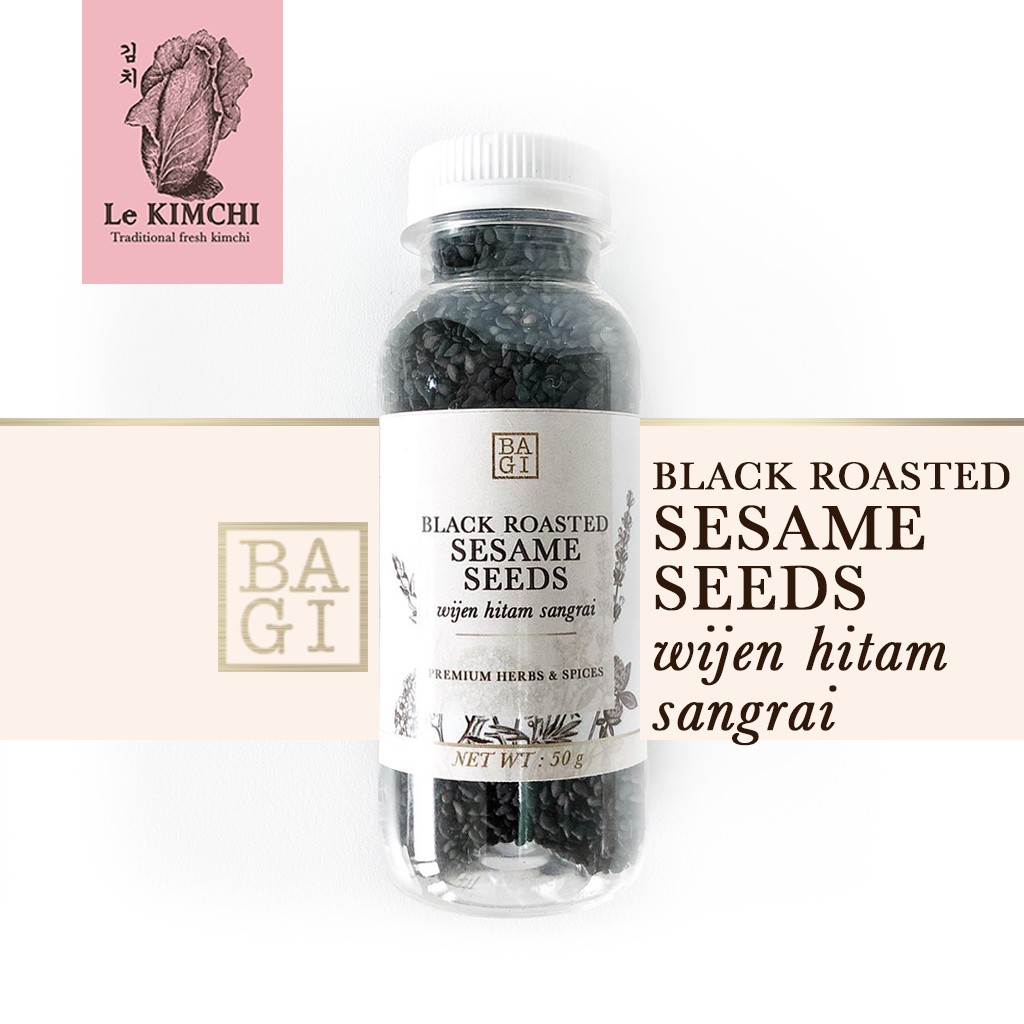 

Wijen Hitam Sangrai PREMIUM - Black Roasted Sesame Seed - BAGI - Toasted Sesame Seeds